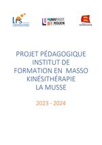 Projet pédagogique IFMK la Musse 2023-2024