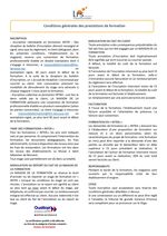 Conditions générales des prestations de formations