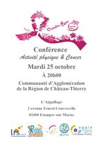 Octobre Rose Conférence « activité physique et cancer » du 25 octobre 2022