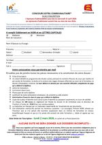 Fiche admission 2026 candidats extra communautaires