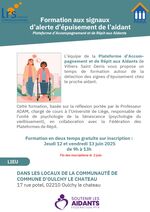 Formation sur les signaux d’alerte de l’épuisement de l’aidant destinée aux professionnels de santé, du domicile, etc. - 12 & 13 juin 2025