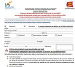 Fiche admission 2023 candidats extra communautaires