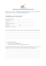 Demande de devis pour formation Intra