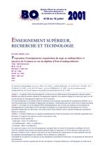 Décret du 10 juillet 2001 relatif au diplôme d'Etat d'audioprothésiste (Bulletin officiel)