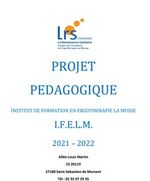 Projet pédagogique IFE La Musse 2021-2022