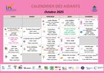 Calendrier des aidants du 4ème trimestre 2025