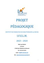 Projet pédagogique IFE La Musse 2023-2024